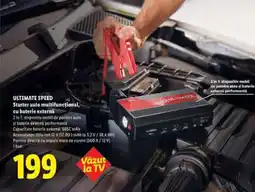Lidl ULTIMATE SPEED Starter auto multifuncțional, cu baterie externă Ofertă