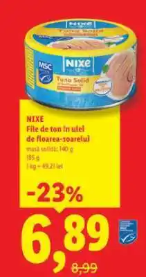 Lidl Nixe File de ton în ulei de floarea-soarelui Ofertă
