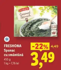 Lidl FRESHONA Spanac cu smântână Ofertă
