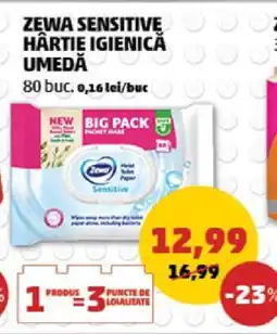 Penny ZEWA SENSITIVE HÂRTIE IGIENICĂ UMEDĂ Ofertă