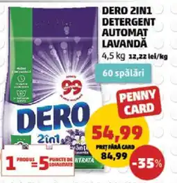 Penny DERO 2IN1 Detergent Automat Lavandă Ofertă