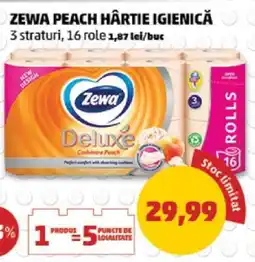 Penny ZEWA PEACH HÂRTIE IGIENICĂ Ofertă