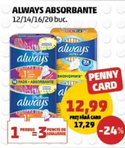 Penny Always Absorbante Ofertă