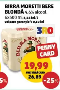 Penny BIRRA MORETTI Bere blondă Ofertă