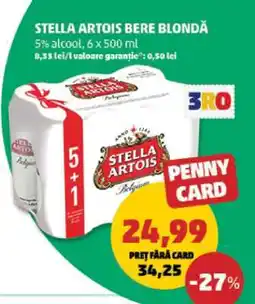 Penny STELLA ARTOIS Bere blondă Ofertă