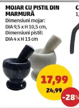 Penny Mojar cu pistil din marmură Ofertă