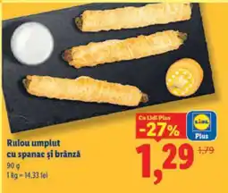 Lidl Rulou umplut cu spanac și brânză Ofertă