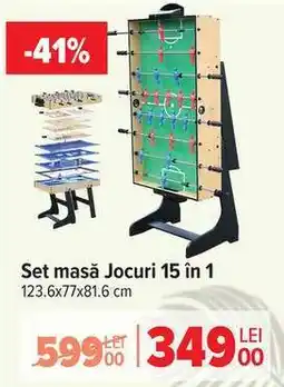 Carrefour Set masă Jocuri 15 în 1 Ofertă