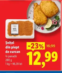 Lidl Şniţel din piept de curcan Ofertă