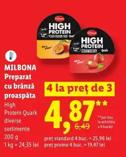 Lidl MILBONA Preparat cu brânză proaspăta Ofertă