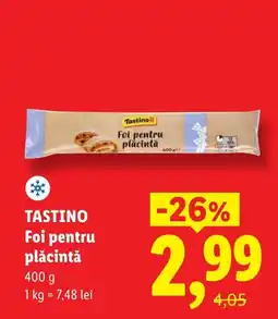 Lidl TASTINO Foi pentru plăcintă Ofertă