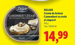 Lidl DELUXE Cremă de brânză Camembert cu trufe şi ciuperci Ofertă