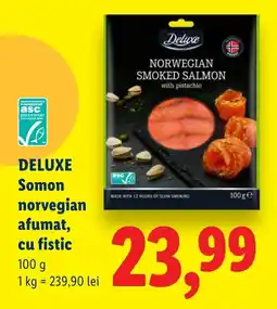 Lidl DELUXE Somon norvegian afumat, cu fistic Ofertă