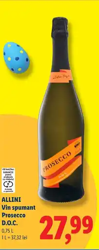 Lidl ALLINI Vin spumant Prosecco D.O.C. Ofertă