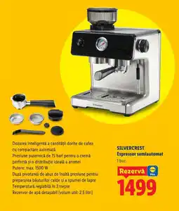 Lidl SILVERCREST Espressor semiautomat Ofertă