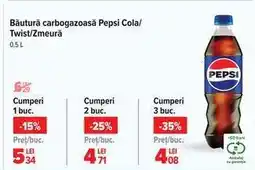 Carrefour Băutură carbogazoasă Pepsi Cola/Twist/Zmeură 0.5L Ofertă