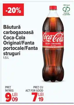 Carrefour Băutură carbogazoasă Coca-Cola Original/Fanta portocale/Fanta struguri Ofertă