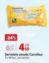 Carrefour Șervețele umede Carrefour Ofertă