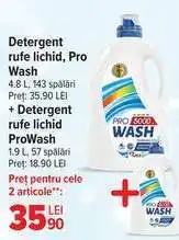 Carrefour Detergent rufe lichid, Pro Wash Ofertă