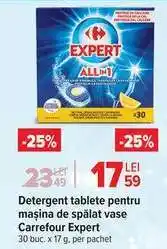 Carrefour Detergent tablete pentru mașina de spălat vase, Carrefour Expert Ofertă