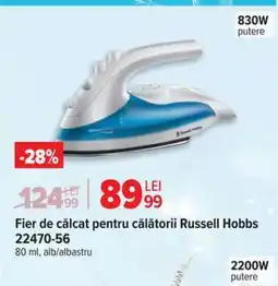 Carrefour Fier de călcat pentru călătorii Russell Hobbs 22470-56 Ofertă