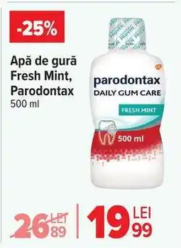 Carrefour Apă de gură Fresh Mint, Parodontax Ofertă