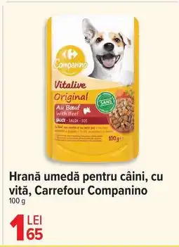 Carrefour Hrană umedă pentru câini cu vită, Carrefour Companino Ofertă