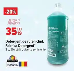 Carrefour Detergent de rufe lichid, Fabrica Detergent Ofertă