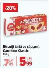 Carrefour Biscuiți tartă cu căpșuni Carrefour Classic Ofertă