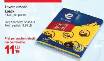 Carrefour Lavete umede EPACK Ofertă