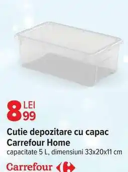 Carrefour Cutie depozitare cu capac, Carrefour Home Ofertă