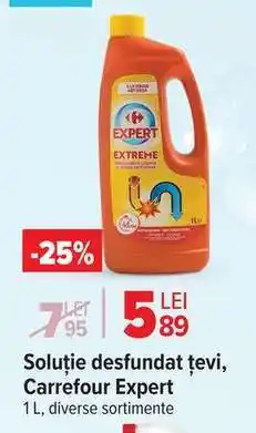 Carrefour Soluție desfundat țevi, Carrefour Expert Ofertă