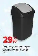 Carrefour Coș de gunoi cu capac batant Swing, Curver Ofertă
