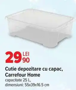 Carrefour Cutie depozitare cu capac, Carrefour Home Ofertă
