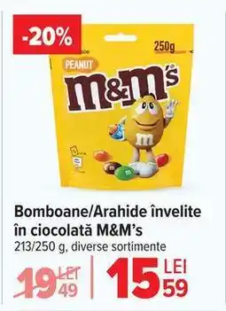 Carrefour Bomboane/arahide învelite în ciocolată M&M’S Ofertă