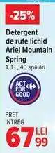 Carrefour Detergent de rufe lichid Ariel Mountain Spring Ofertă