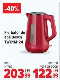 Carrefour Fierbător de apă Bosch TWK1M124 Ofertă
