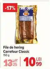 Carrefour File de hering Carrefour Classic Ofertă