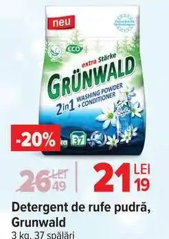 Carrefour Detergent de rufe pudră, Grunwald Ofertă