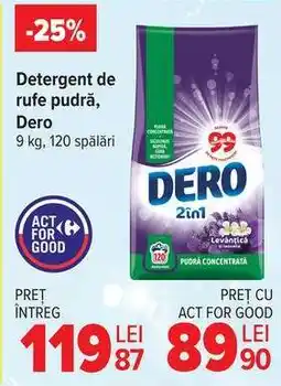 Carrefour Detergent de rufe pudră Dero Ofertă