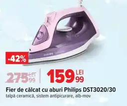 Carrefour Fier de călcat cu aburi Philips DST3020/30 Ofertă