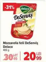 Carrefour Mozzarella felii DeSenviș Delaco Ofertă