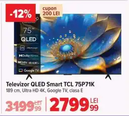 Carrefour Televizor QLED Smart TCL 75P71K Ofertă
