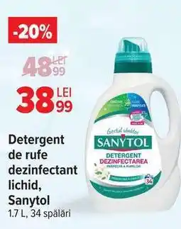 Carrefour Detergent de rufe dezinfectant lichid, Sanytol Ofertă