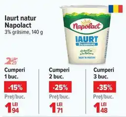Carrefour Iaurt natur Napolact Ofertă
