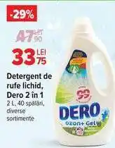 Carrefour Detergent de rufe lichid Dero 2 in 1 Ofertă