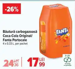 Carrefour Băutură carbogazoasă Coca Cola original/Fanta portocale Ofertă