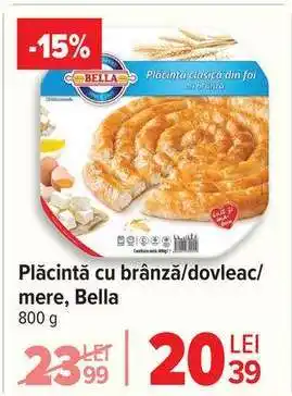 Carrefour Plăcintă cu brânză/dovleac/mere Bella Ofertă