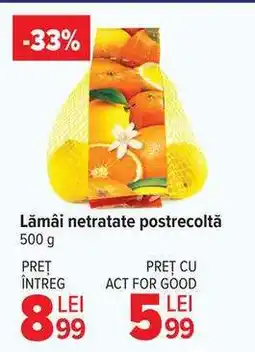 Carrefour Lămâi netratate, postrecoltă Ofertă