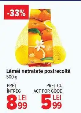 Carrefour Lămâi netratate, postrecoltă Ofertă